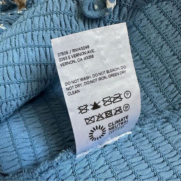 Reformation Pinto Floral Top in Lassen Blue Size Large - Picture 8 of 8